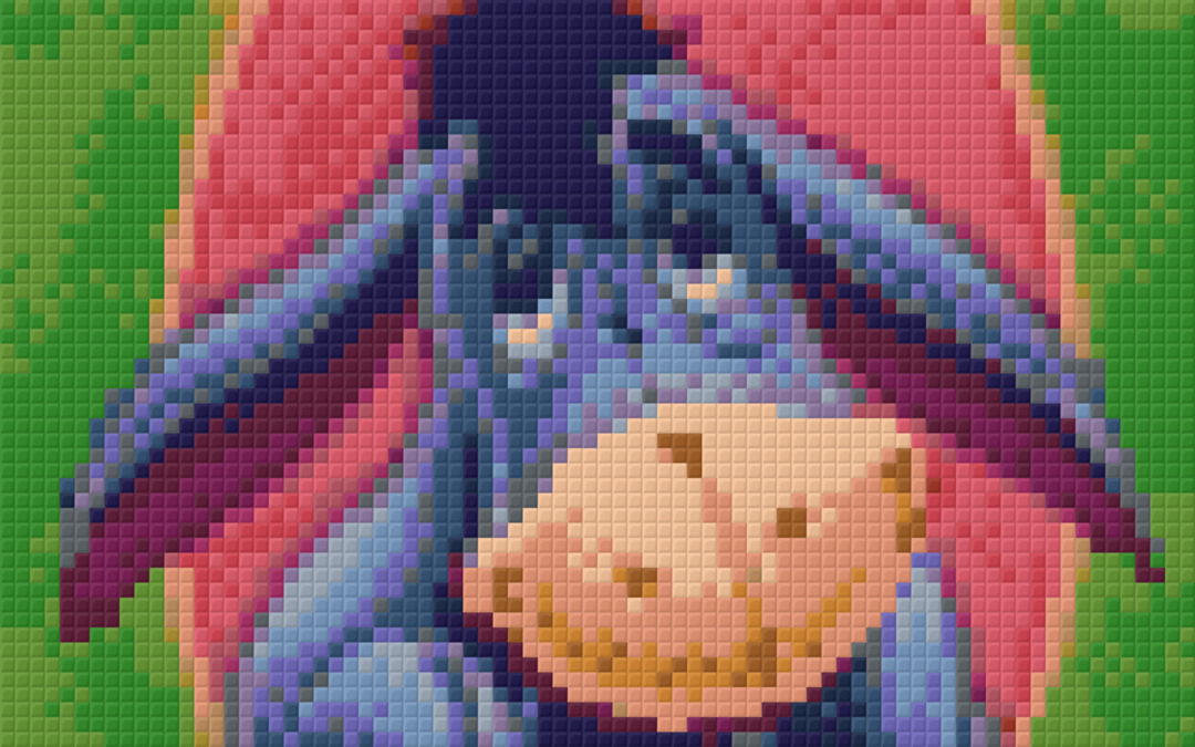 Eeyore Two [2] Baseplate PixelHobby Mini-mosaic Art Kit image 0